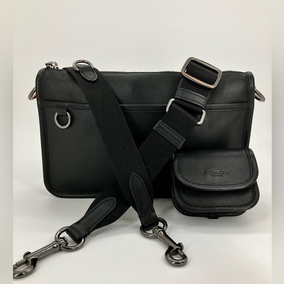 COACH Black #C8139 Heritage Convertible Crossbody with Hybrid Pouch - Picture 15 of 15